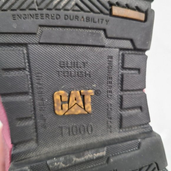 Caterpillar Steel Toe ERGO CAT Women's Work‎ Shoe Size 9.5 Gray Pink - Picture 6 of 12